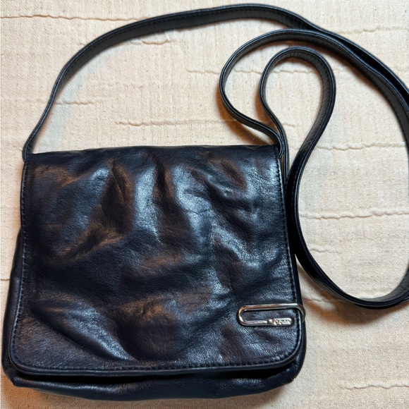 DKNY Black Soft Leather Crossbody Bag
